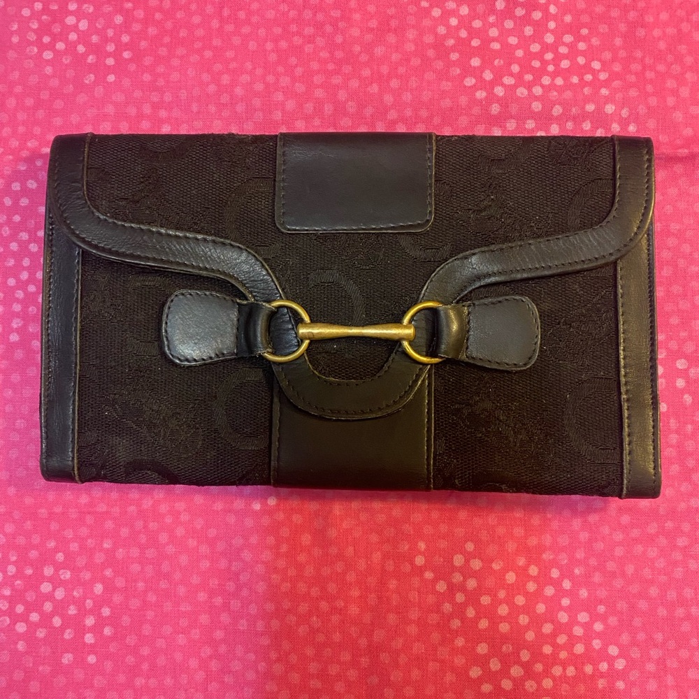 Black Vintage Celine Clutch Authentic